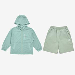 뉴발란스키즈 얇은 후드 집업+반바지 세트 아동 NK9YC2165U