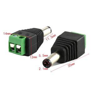 DC 커넥터 전원 잭 플러그 어댑터 5 쌍 12V 남성 + 2.1X5.5MM CCTV 카메라 Led 스트립