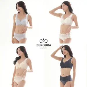 [하프클럽/더블유쇼핑]제로브라 인견 프리컷 브라팬티 8종 반전브라