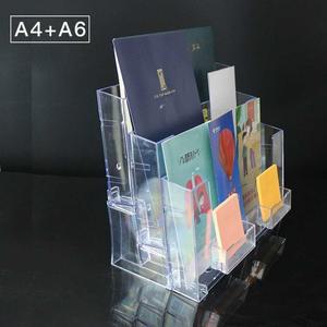 A4 세로형 자료꽂이 2단 명함케이스 분리 벽걸이 투명 전시꽂이 브로 컬러페 싱글테이블 전단지꽂이 프런트 데스크 카탈로그 선반 수납