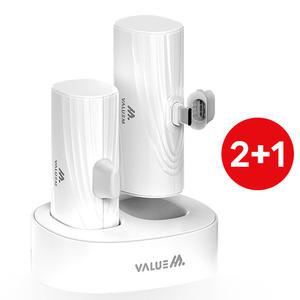 2+ 1 거치형 도킹형 보조배터리 5000mAh C타입 무선 고속충전 삼성 갤럭시 아이폰15 16 8핀 거치대 전용 크래들