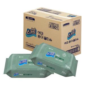 유한킴벌리 스카트 에코종이 물티슈 70매 24팩