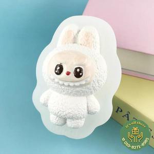 귀여운 3D 라부부 실리콘 설탕 공예 몰드 무스 케이크 베이킹 석고 비누 양초 DIY