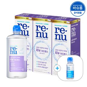 [공식] 바슈롬 리뉴 어드밴스 렌즈세척액 500ml x3개 (+60ml)
