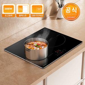 쿠첸 3구 인덕션 전기레인지 플렉스존 1구 최대출력 3300W CEO-V4IF3A0NBA