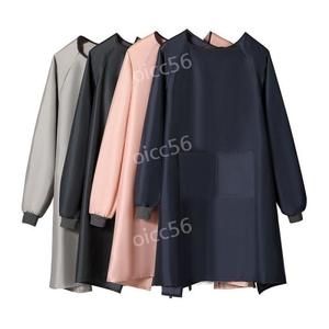 북유럽풍 PVC 방수 긴팔 앞치마 주방 공방 화방 롱앞치마 작업복 2개입
