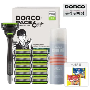 (15%즉할) 도루코 페이스6스타일 면도기 풀세트2호+증정(진라면2봉)/6중날/호환가능/깔