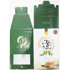 꿀병상자 2.4kg 전용 꿀병박스 고급골재 제작 꿀병종이상자