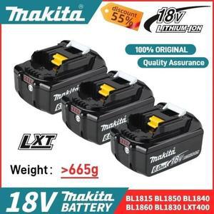 호환 100% 오리지널 Makita 배터리, 18V 6Ah/9Ah 충전식 BL1830BL1840BL1850BL 전동 공구 교체