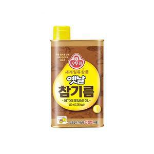 오뚜기 옛날참기름(캔) 450ml 명절 답례품 선물 고소한 나물 무침 윤기