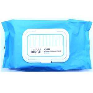(무료배 송) 코리아나 세니떼 해피버치 미셀라 클렌징 티슈 80매 / 메이크업 노폐물 클렌징티슈