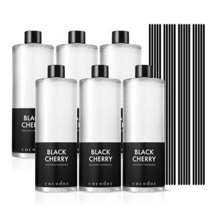 코코도르 디퓨저 리필액 500ml X 6개 + 리드스틱 20P 증정 - 리필향1:리필500/블랙체리X3