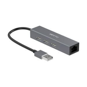 넥스트유 래마돈 USB 유선 랜카드 어댑터 3포트 허브 WOL 지원 UH133LAN (인증판매)