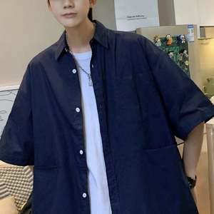남성 루즈핏 빅사이즈 포켓 반팔셔츠 남자남방 오버핏 대학생새학기선물 봄