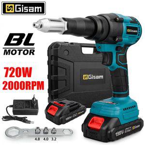 충전타카 720W 전기 브러시리스 리벳 건 충전식 리튬 배터리 무선 팅 너트 Makita 18V 자동
