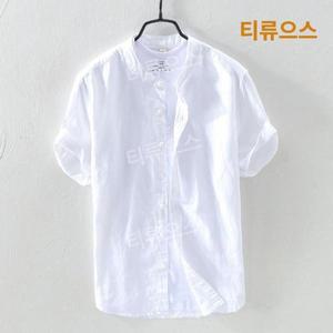 남성 모시옷 썸머 계량 생활 남자 인견옷 셋 반소매 중년 개량 삼베 카라 상의