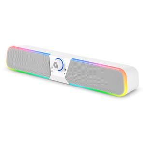 지클릭커 슈퍼히어로 G-SHOT GBS10 (화이트) RGB 블루투스 컴퓨터 사운드바 스피커