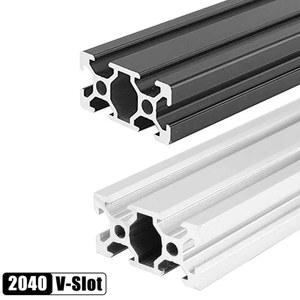 압출, 100MM550MM, V 프로파일, 프린터 부품용 3D 20X40MM, 알루미늄 개 2 실버 슬롯 2040 오픈빌드 CNC 블랙
