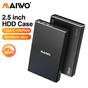 MAIWO USB 3.2 Gen2-2.5 인치 SATA 하드디스크 인클로저 어댑터 알루미늄 HDD 박스 C타입 10bps-SSD 4TB 도