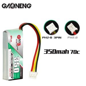 Gaoneng GNB Emax Tinyhawk S 4 축 실내 FPV 드론용 HV Lipo 배터리 PH2.0/3PIN 플러그 350mah 2S 7.6V 70C