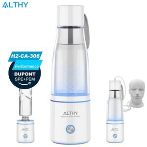 ALTHY 프리미엄 분자 수소수 발생기 병, DuPont SPE + PEM 듀얼 챔버 메이커 + H2 흡입 장치, 최대 5000ppB
