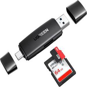 UGREEN SD 카드 리더기 Type-C OTG 호환 1개의 USB 3.0 Microsd에서 2가지 역할 최대 2TB의 대용량 카드와