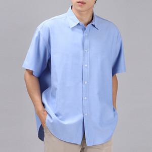 [후앙스] 빅오버핏 베이직 소프트 옥스포드 반팔 셔츠 CKST8622