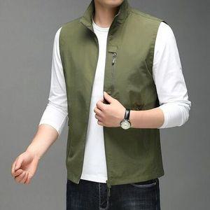 마킷3 남자조끼 캐쥬얼 봄가을 집업 카고 솔리드 리카3