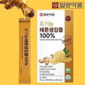 고급 유기농 레몬생강즙 스틱 20g x 15포 생강진액 맛있는 차 레몬생강차