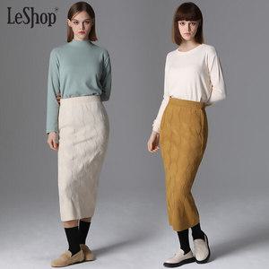 [르샵][르샵(LeShop)] 꽈배기 셋업 니트 롱 스커트 (택가격 69000원)