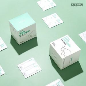 닥터퓨리 렌즈클리너 항균 티슈 100매 레몬향 휴대폰 액정 클리너 안경닦이