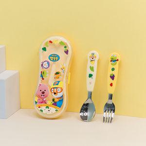 뽀로로 큐티세트 홈플레이 스푼포크케이스 3P세트 어린이집 유치원 수저 휴대용 소풍 아기
