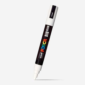 유니 포스카 마카펜 중형 수성 마카펜 PC-5M 중간글씨용 1.8mm 2.5mm 화이트