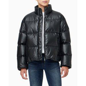 [파주점][Calvin Klein Jeans][캘빈클라인진]CK진공용 스탠드 카라 글로시 다운 푸퍼 자켓(J400468-BEH)