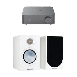 WiiM(윔) Vibelink Amp + 모니터오디오 Silver 50 7G 오디오 스피커