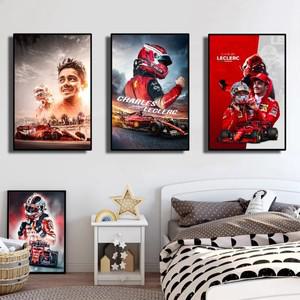 F1 Charles Leclerc 백서 포스터 방수 종이 스티커 커피 하우스 바 미적 예술 벽화