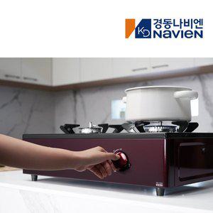 [나비엔 매직]경동나비엔 스탠드식 2구 가스렌지 자동불꽃차단 가스레인지(1002)