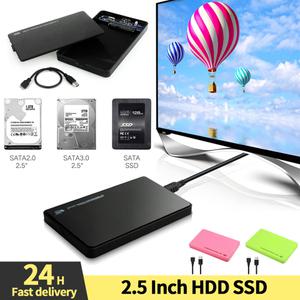외장 하드 드라이브 HDD SSD 케이스 USB 3.0 전송 인터페이스 500GB 용량 노트북 노트북용 케이블 전원 공