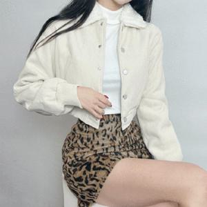 양털 카라 골덴 크롭 자켓 (27327070)