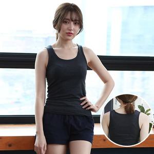 3+1 여성 면스판 U넥 나시티 r1016 국내직영생산