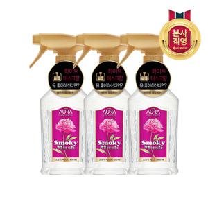 아우라 섬유향수 스모키머스크 400ml 3개