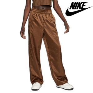 Nike 나이키 에어 여성 사틴 새틴 HR 트레이닝 팬츠 브라운 - DQ6583-259