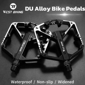 서쪽 자전거 페달 봉인 된 DU 베어링 미끄럼 방지 산악 도로 사이클링 합금 MTB 액세서리