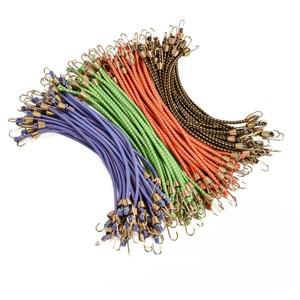 수하물 스트랩 고정 탄성 코드 소켓 고정 소형 후크, 4mm 라텍스 미니 로프, 캠핑 액세서리, 10 개