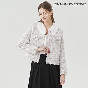 [롯데백화점]미니멈 [미니멈 에브리데이]노카라 진주 트위드 자켓 (EB1JK001D)