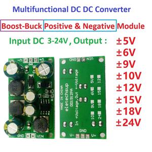 부스트 벅 듀얼 전압 보드 ADC DAC LCD op용 2 in 1 8W 3-24V 5V 6V 9V 10V 12V 15V 18V 24V 앰프 스피커