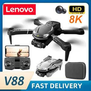레노버 V88 드론 전문 8K HD 항공 사진 쿼드콥터 리모컨 헬리콥터 3000m 거리 장애물 회피