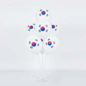 풍선 꽂이 장식 세트 70cm 태극기인쇄풍선 파티 행사