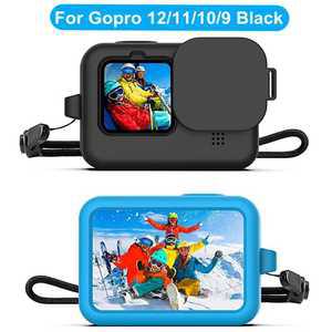 카메라 캠코더품 Hero 11 10 9 용 블랙 소프트 실리콘 케이스 보호 풀 커버 쉘