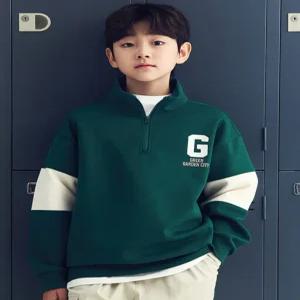 남아) 더블니트 하프넥 스웨트셔츠 MKF1TR1203